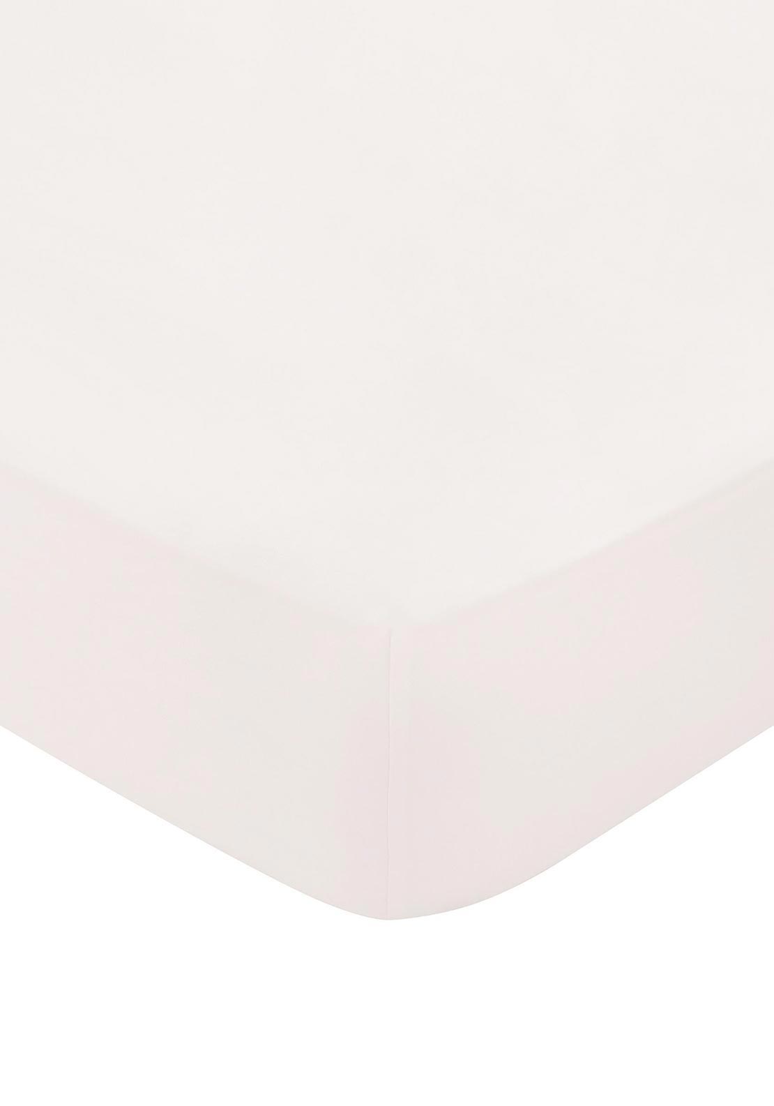 Bedeck 1000TC Egyptian Cotton Fitted Sheet, Chalk