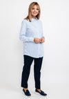 Bianca Anina Striped Shirt, White & Blue