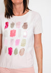 Bianca Multi Patch Print T-Shirt, Beige Multi