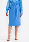 Birelin Crepe Midi Pencil Skirt, Blue Marine