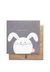 Bold Bunny Hoppy Birthday Card, 120 x 120mm