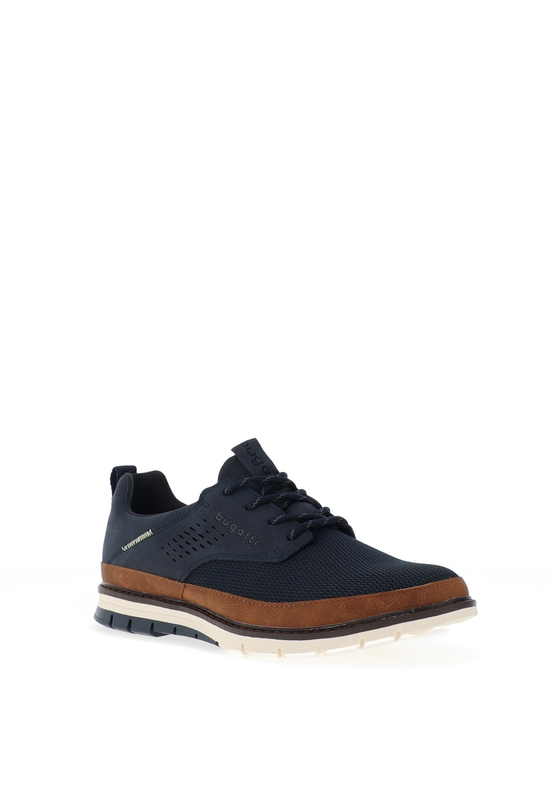 Bugatti Casual Laced Shoes, Marine & Brown