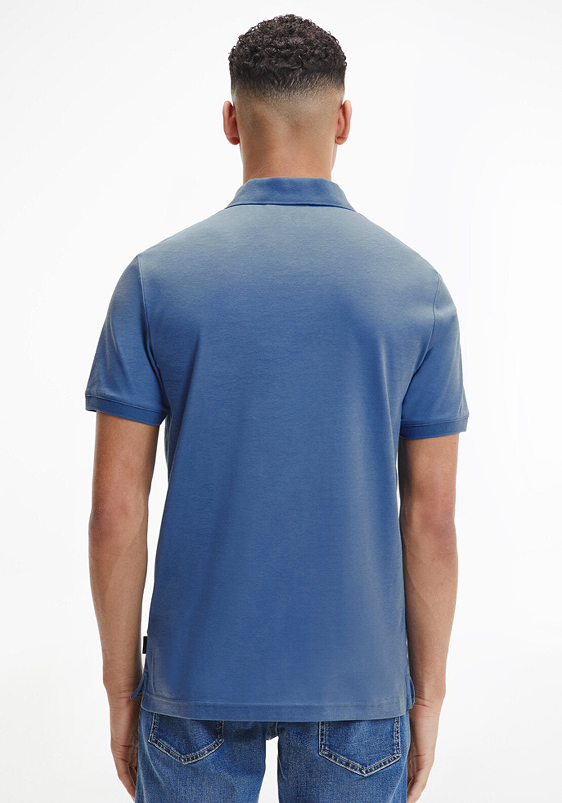 Calvin Klein Liquid Touch Polo Shirt, Iron Blue
