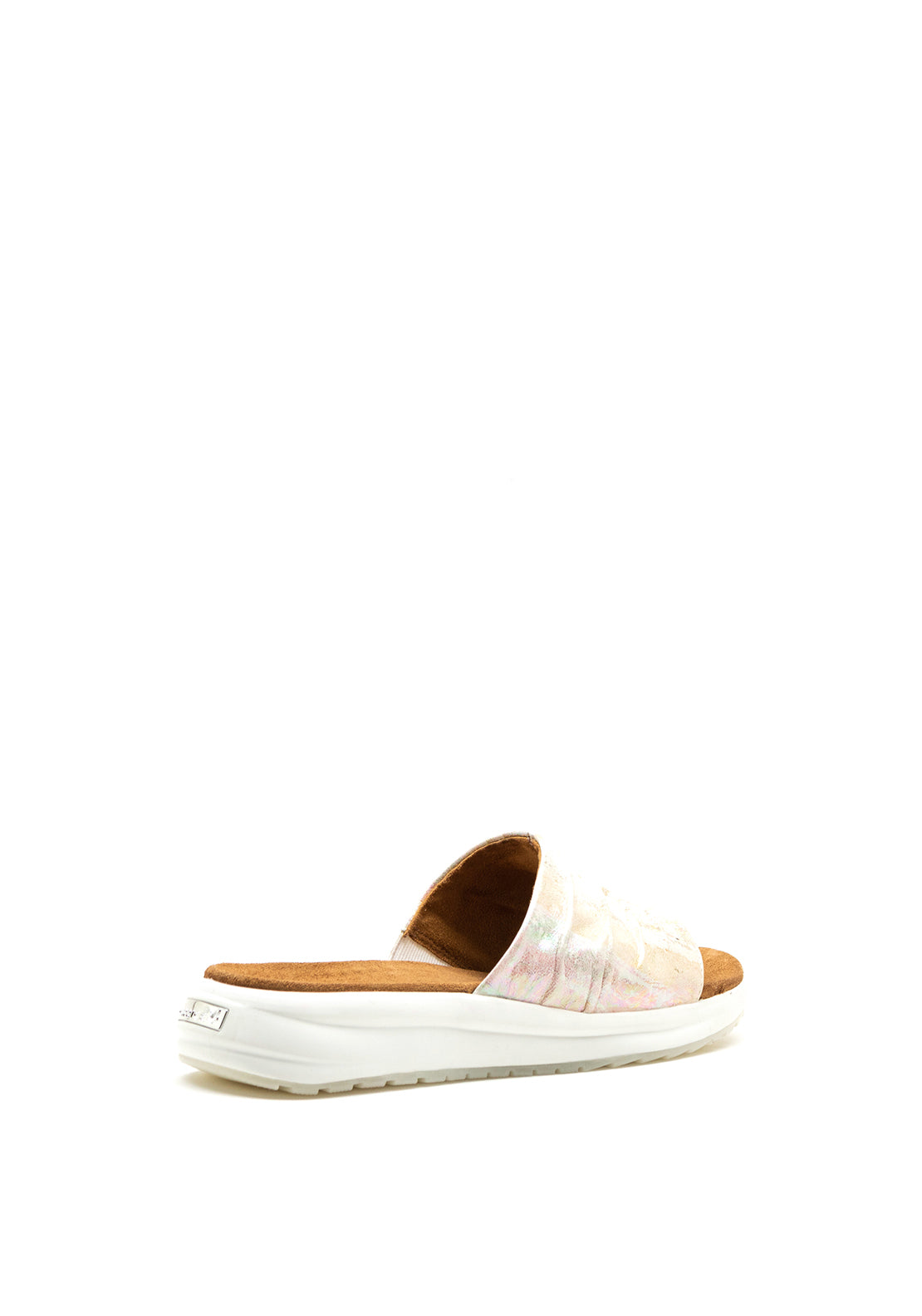 Caprice Climotion Leather Slip on Sandals, Iridescent Beige