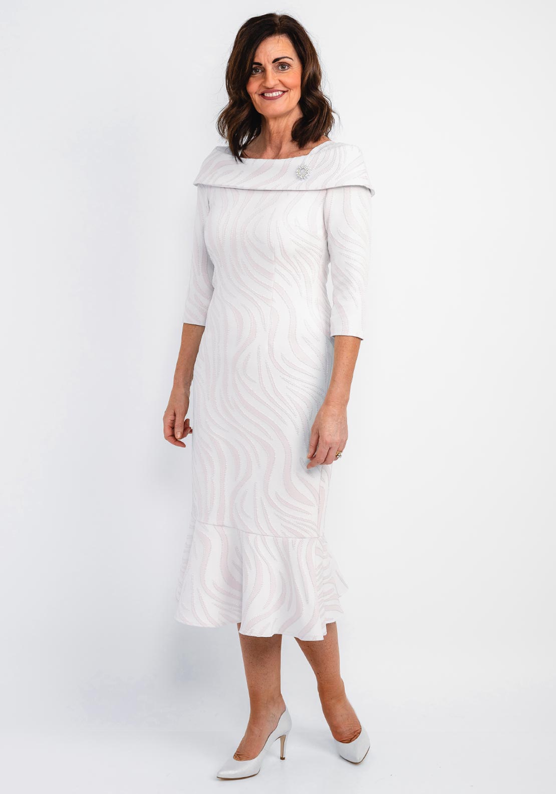 crisandra metallic dress Cassandra Metallic Jacquard Fishtail Maxi Dress, Pink