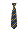 Hunter Elasticated Stripe Kids School Tie, Navy and Gold