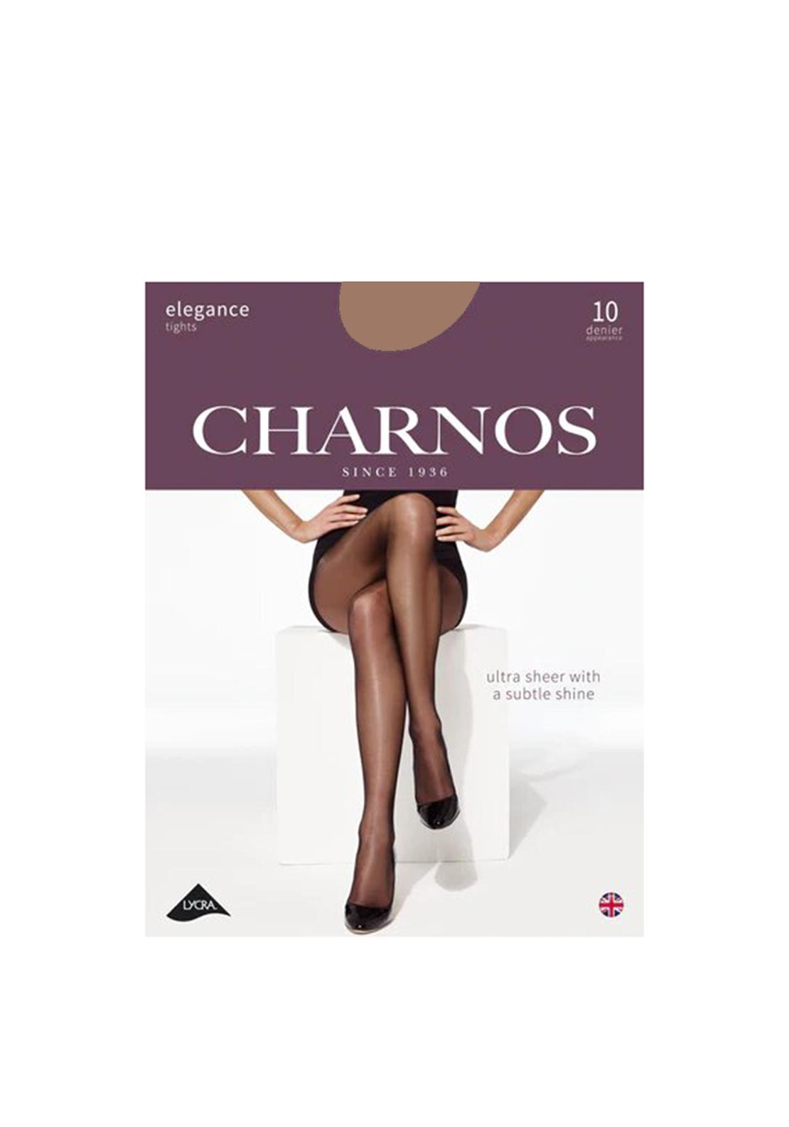 Charnos Elegance 10 Denier Tights, Natural Tan