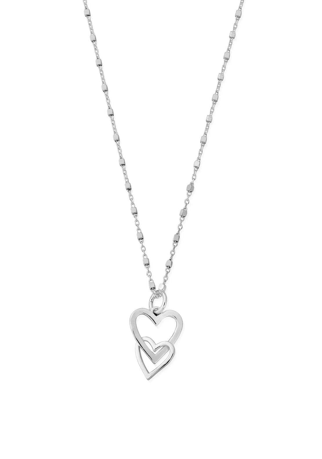 ChloBo Interlocking Heart Necklace, Silver McElhinneys