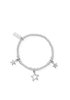 ChloBo Triple Star Bracelet, Silver