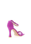 Zen Collection Faux Suede Square Toe Heeled Shoe, Purple