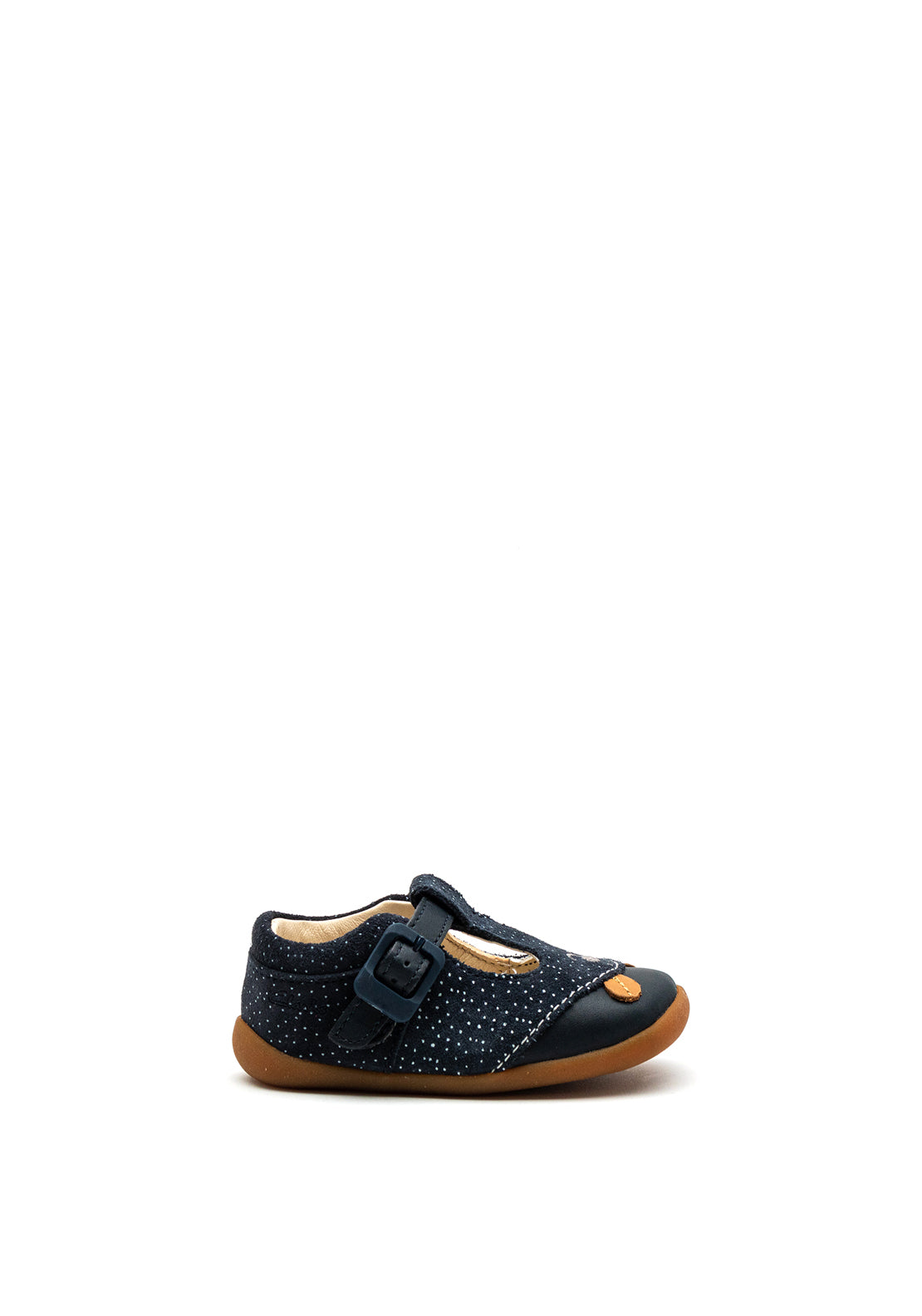 Clarks Baby Girls Roamer Cub Leather Shoes, Navy - McElhinneys