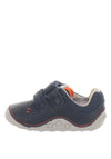Clarks Baby Boys Tiny Trail Leather Pre-Walking Shoes, Navy