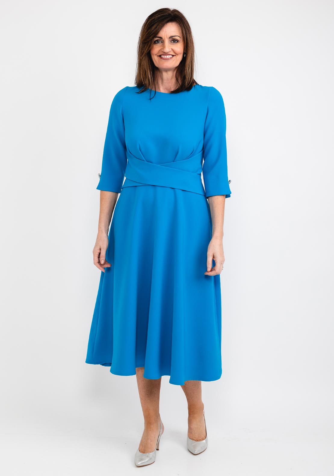 Claudia C Klee A-Line Maxi Dress, Blue - McElhinneys Claudia C Klee A-Line Maxi Dress, Blue - McElhinneys