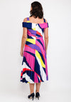 Coco Doll Coreg Pleated Print Maxi Dress, Purple Multi