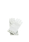 Little People Diamante Flower Communion Gloves, White