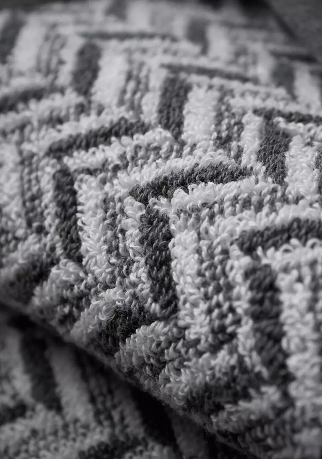 Bianca Content by Terence Conran Herring Bone Bath Towel, Grey