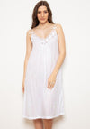 Cottonreal Beti Cotton Strappy Nightdress, White