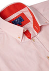 Daniel Grahame Ivano Stripe Short Sleeve Shirt, Orange