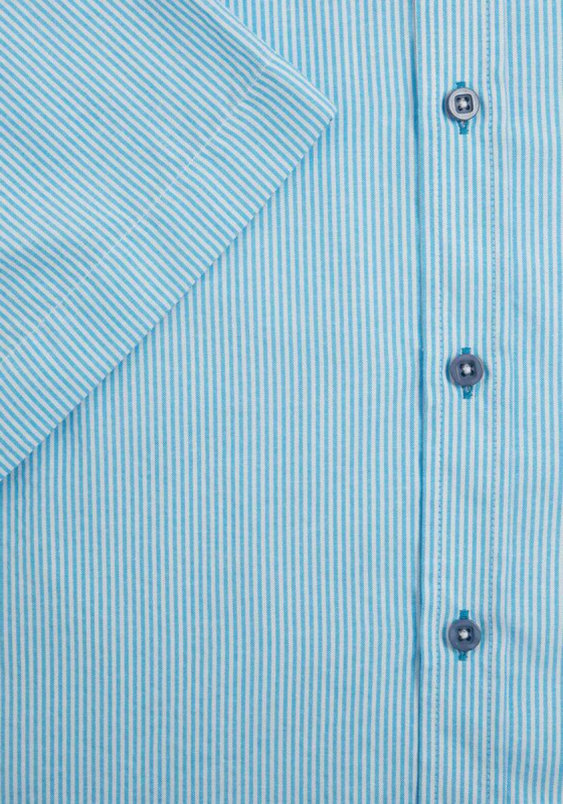 Daniel Grahame Drifter Striped Short Sleeve Shirt, Blue