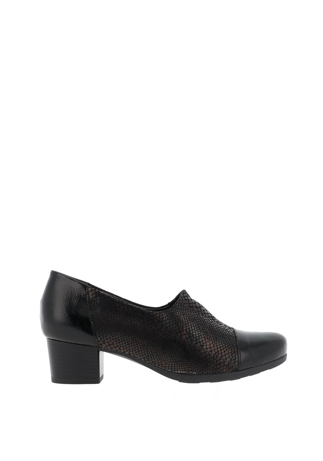 Dubarry Jazzy Leather Block Heel Shoes, Black