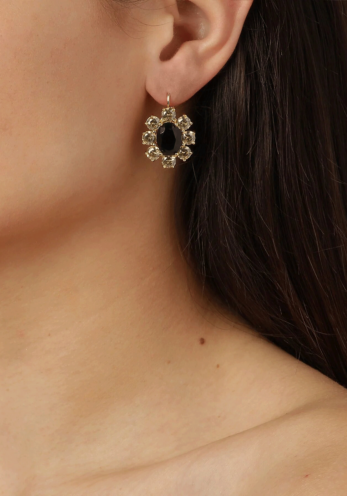 Dyrberg/Kern Valentina Drop Earrings, Black