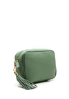 Elie Beaumont Pebbled Leather Crossbody Bag, Green
