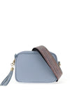 Elie Beaumont Pebbled Leather Crossbody Bag, Blue