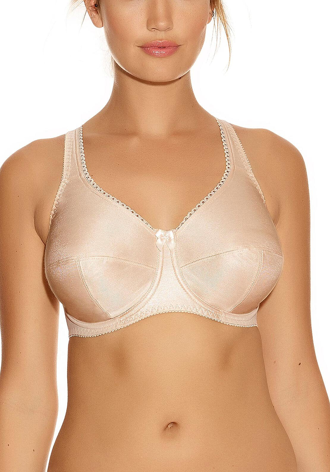 Fantasie Smooth Cup Bra FL6500 – Cotton-Lined Everyday T-Shirt Bra, Polyester Simplex Outer, Comfortable & Breathable, 2 Hook & Eye Closure