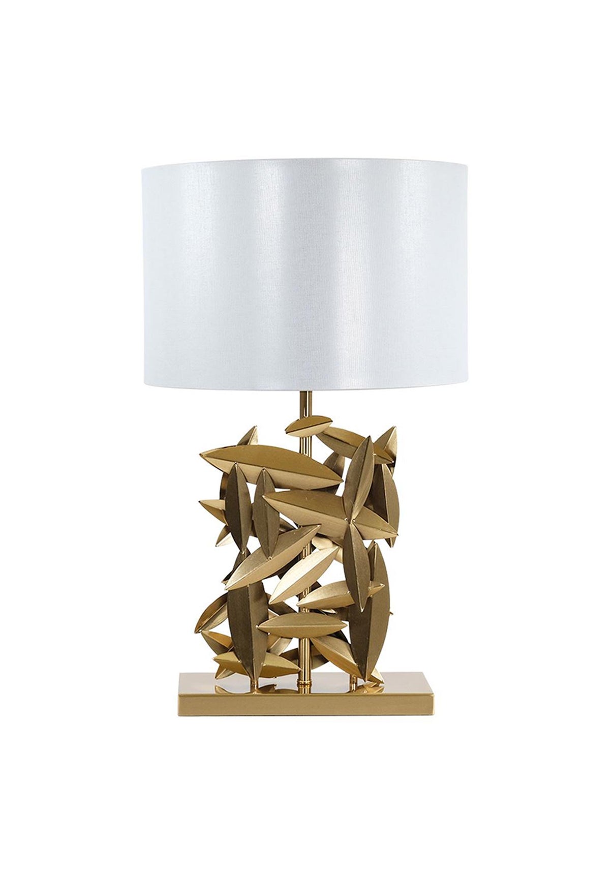 Fern Cottage Leaf Abstract Table Lamp, Gold