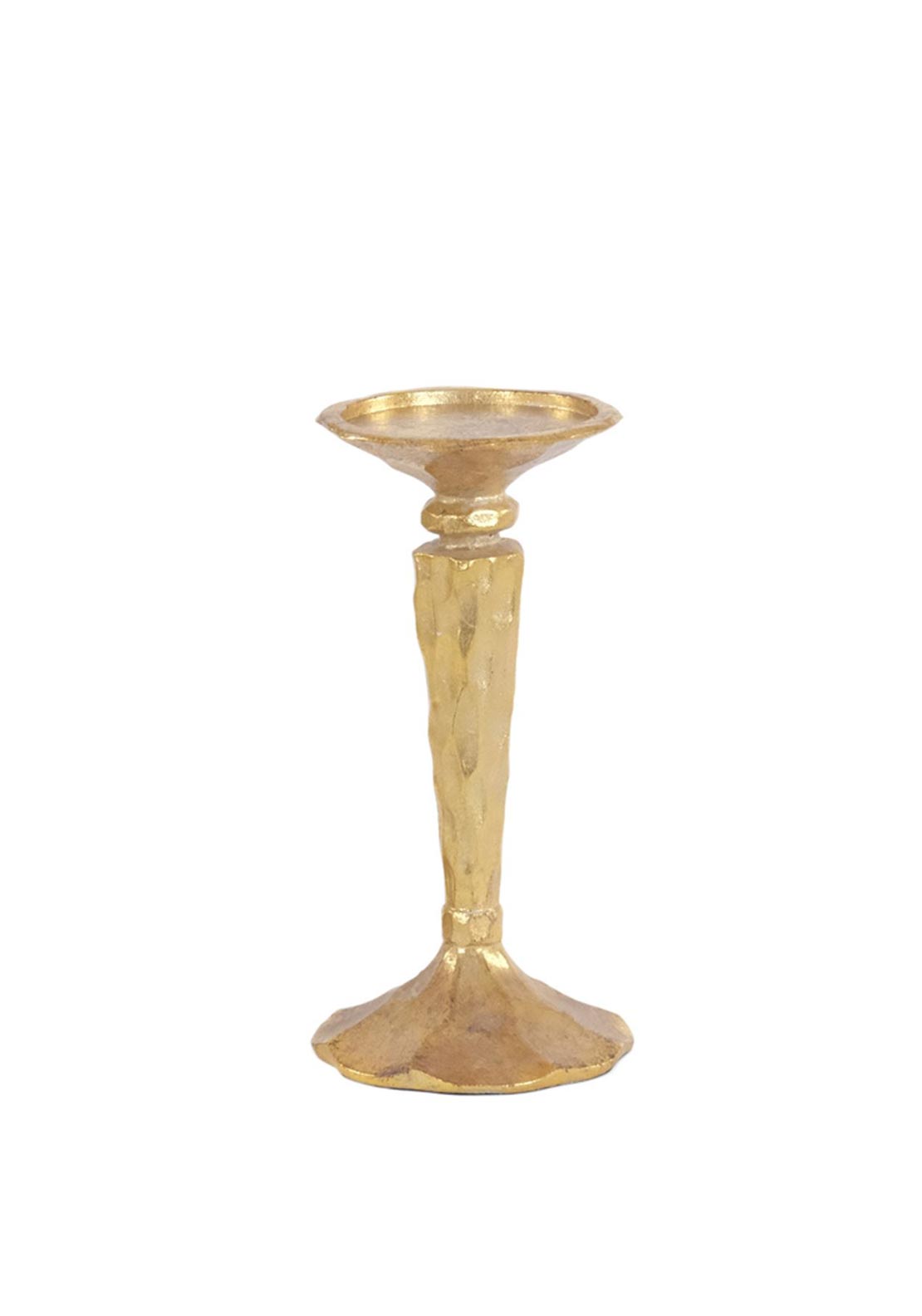 Fern Cottage Textured Medium Candle Holder, Gold