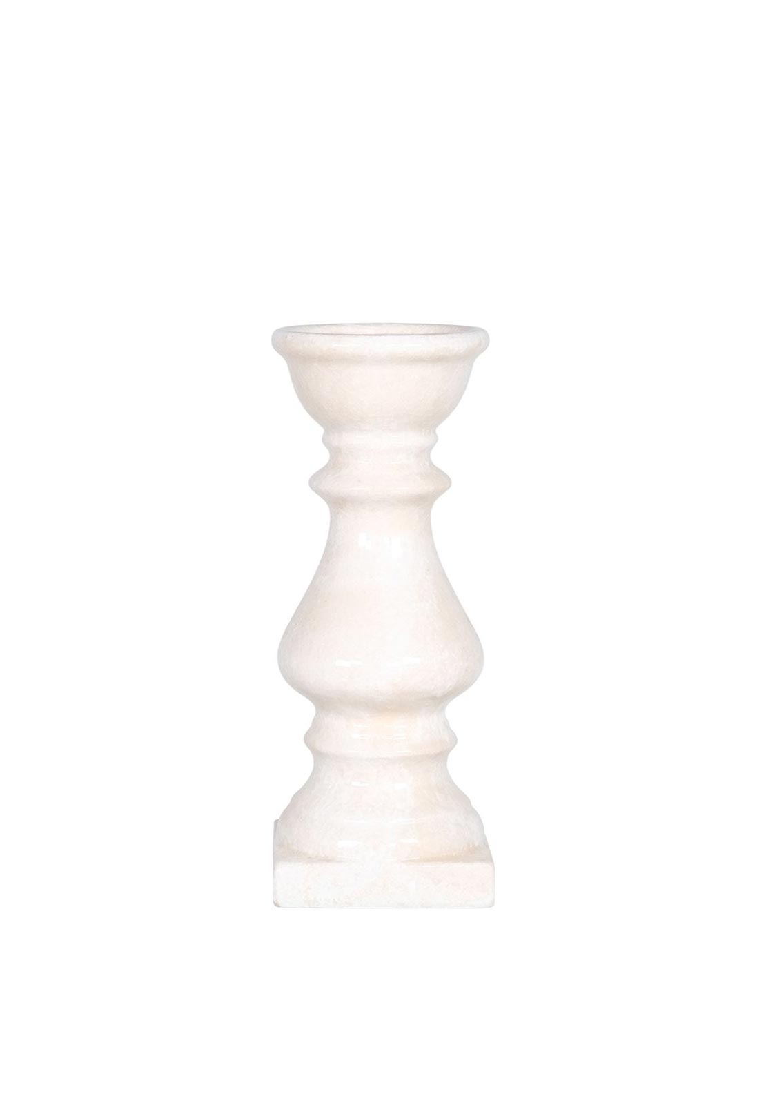 Fern Cottage Ceramic Large Candle Holder, Cream
