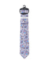 Fletchers Gallery Vintage Floral Tie & Pocket Square Set, Lavender