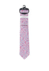 Fletchers Gallery Floral Tie & Pocket Square Set, Pink