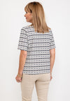 Frank Walder Ribbed Link Pattern T-Shirt, White Multi