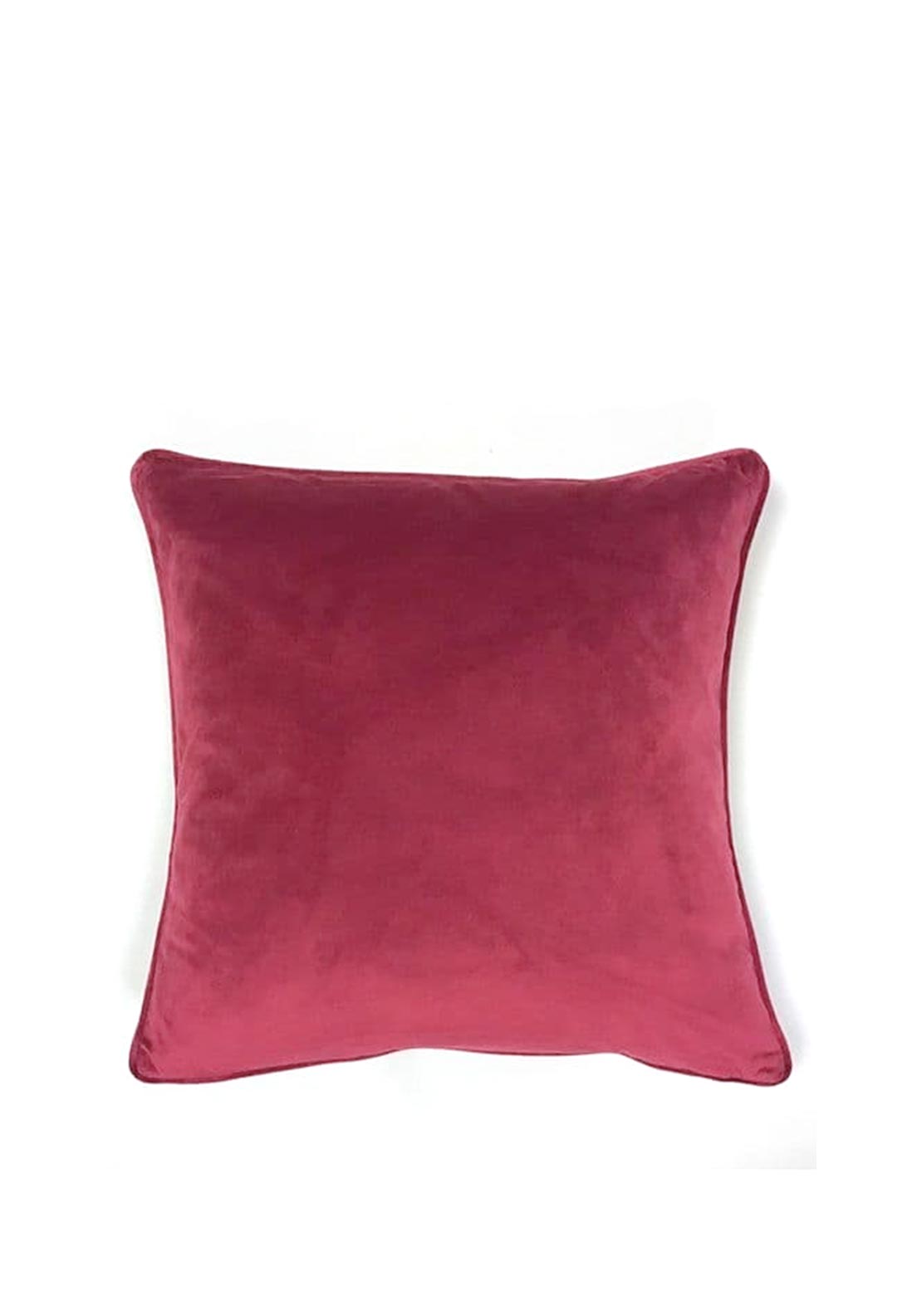 Fullshire Velvet Feather Cushion, Wine