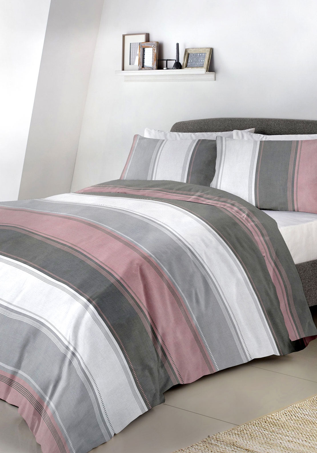 Fusion Bentley Duvet Cover Set, Pink Multi