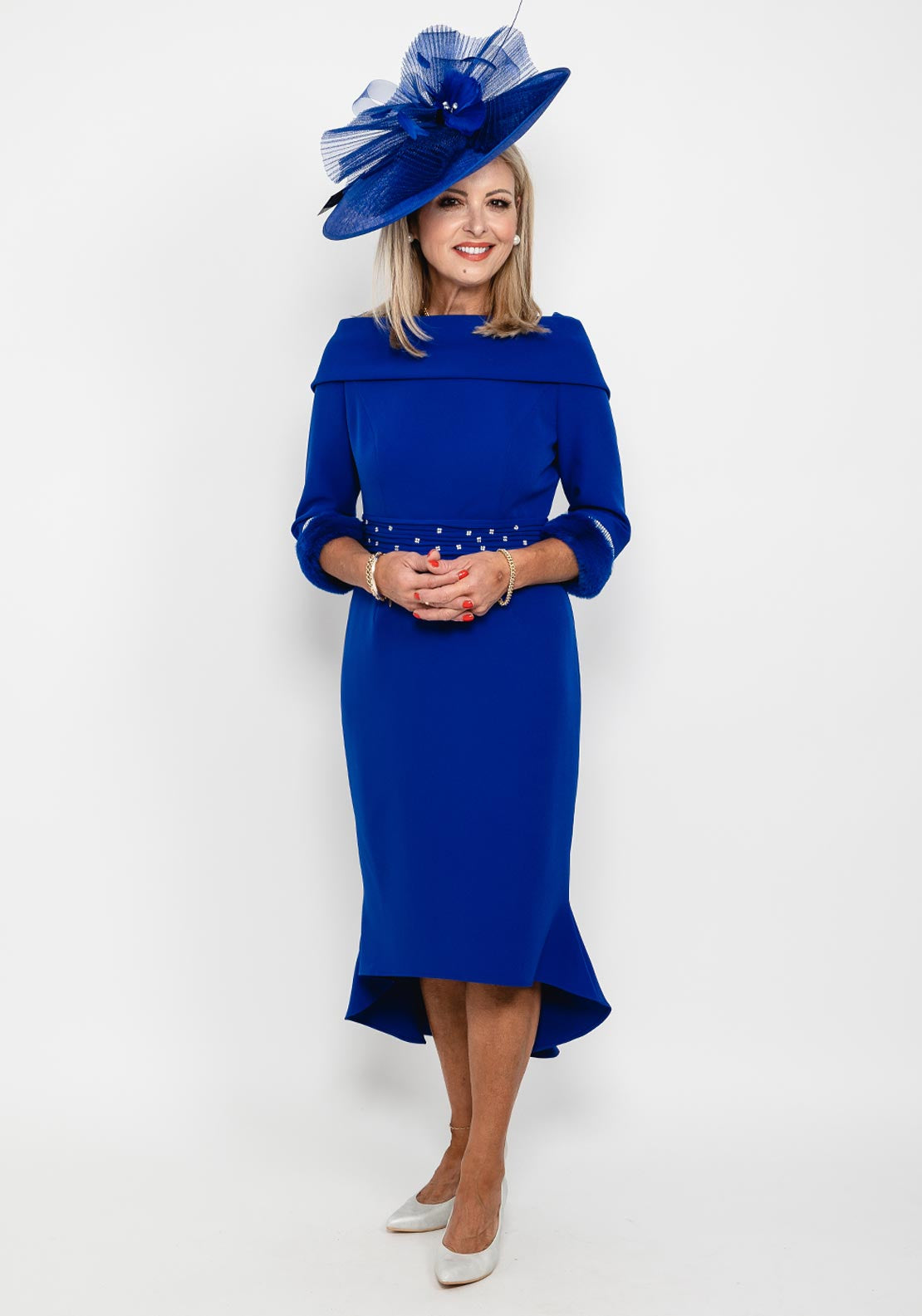 gabriela sanchez blue dress Gabriela Sanchez Fishtail Hem Dress