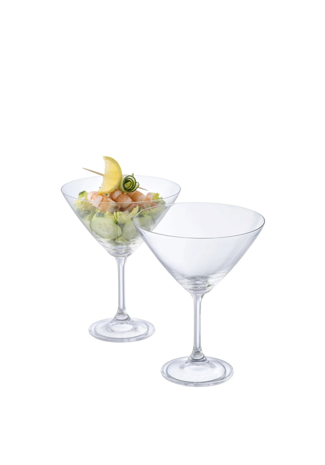 Galway Crystal Elegance Martini Glasses, Set of 2
