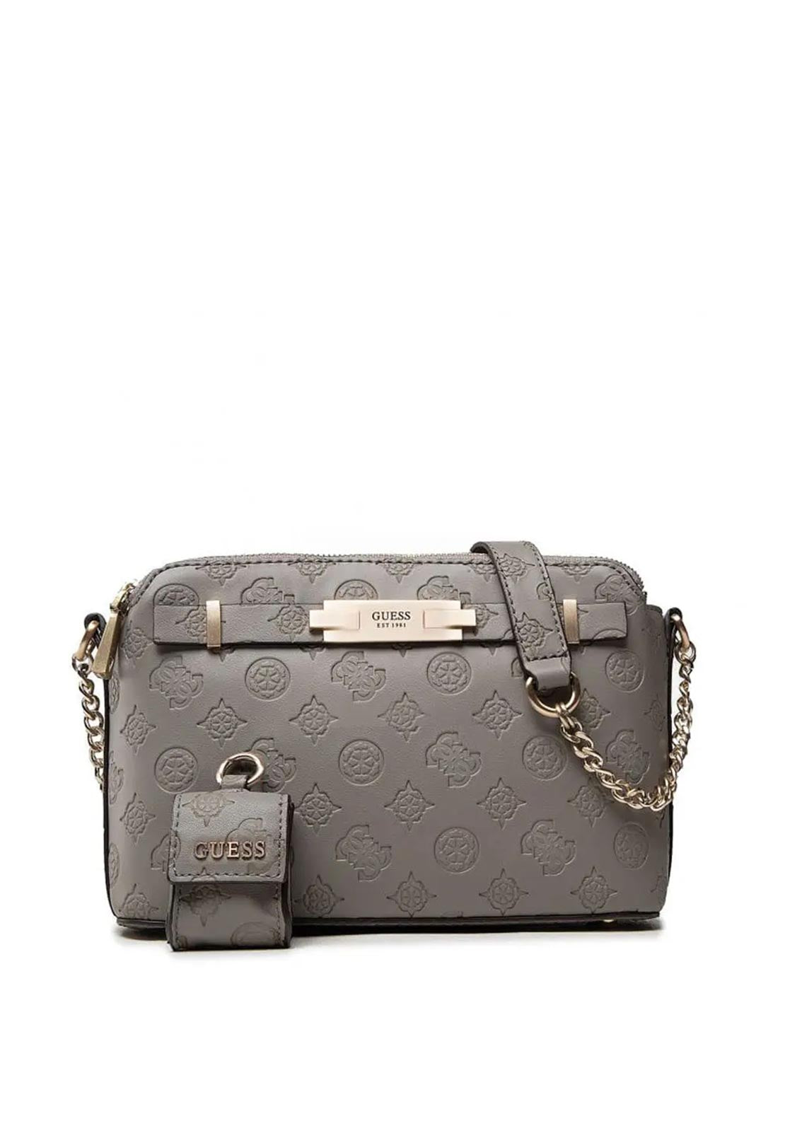 Guess Bea Double Zip Crossbody Bag, Taupe McElhinneys