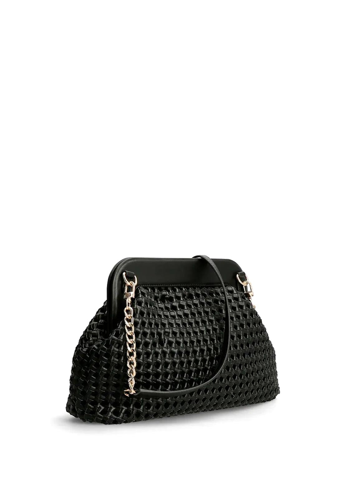 Guess Sicilia Large Braided Clutch Bag, Black