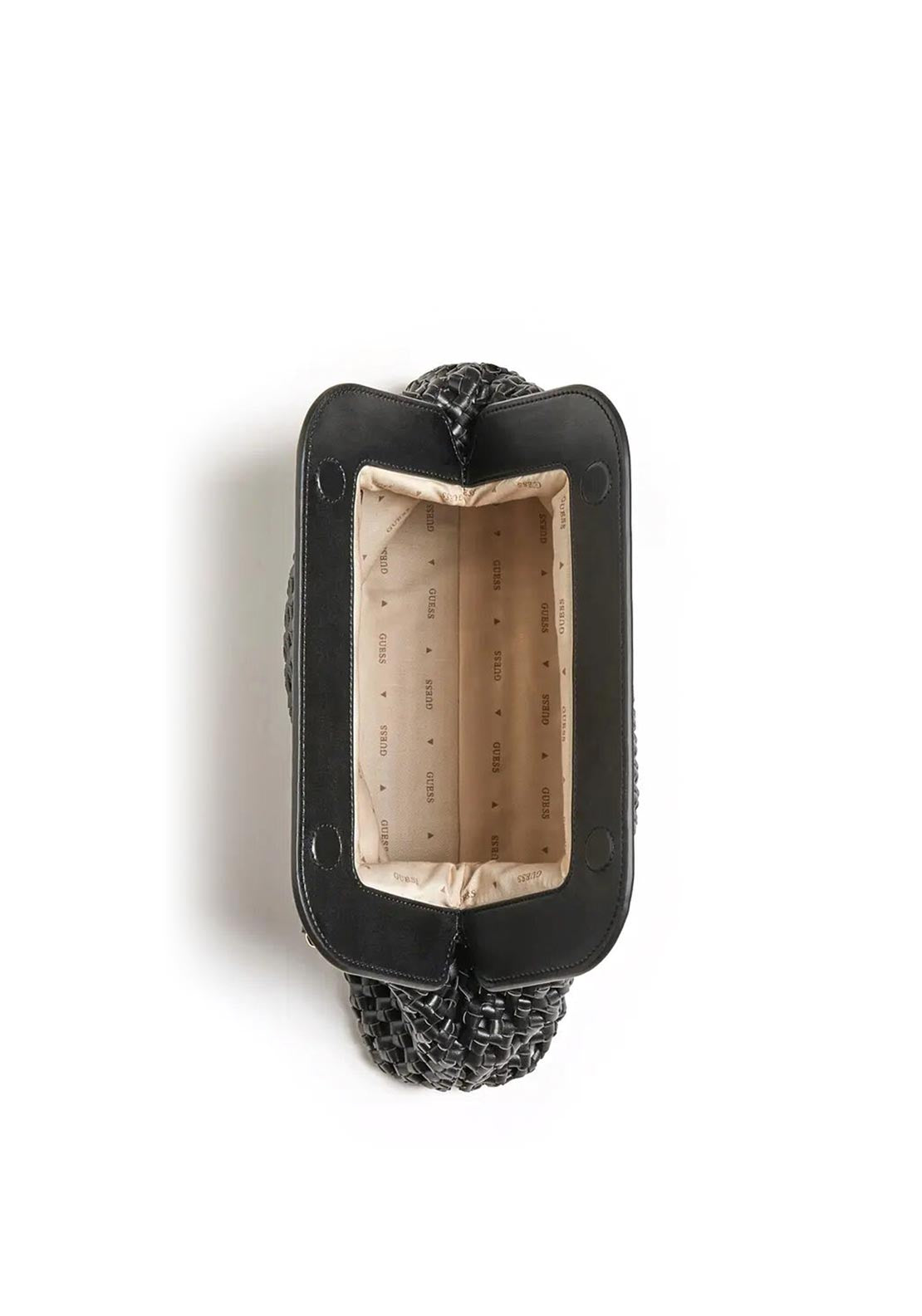 Guess Sicilia Large Braided Clutch Bag, Black