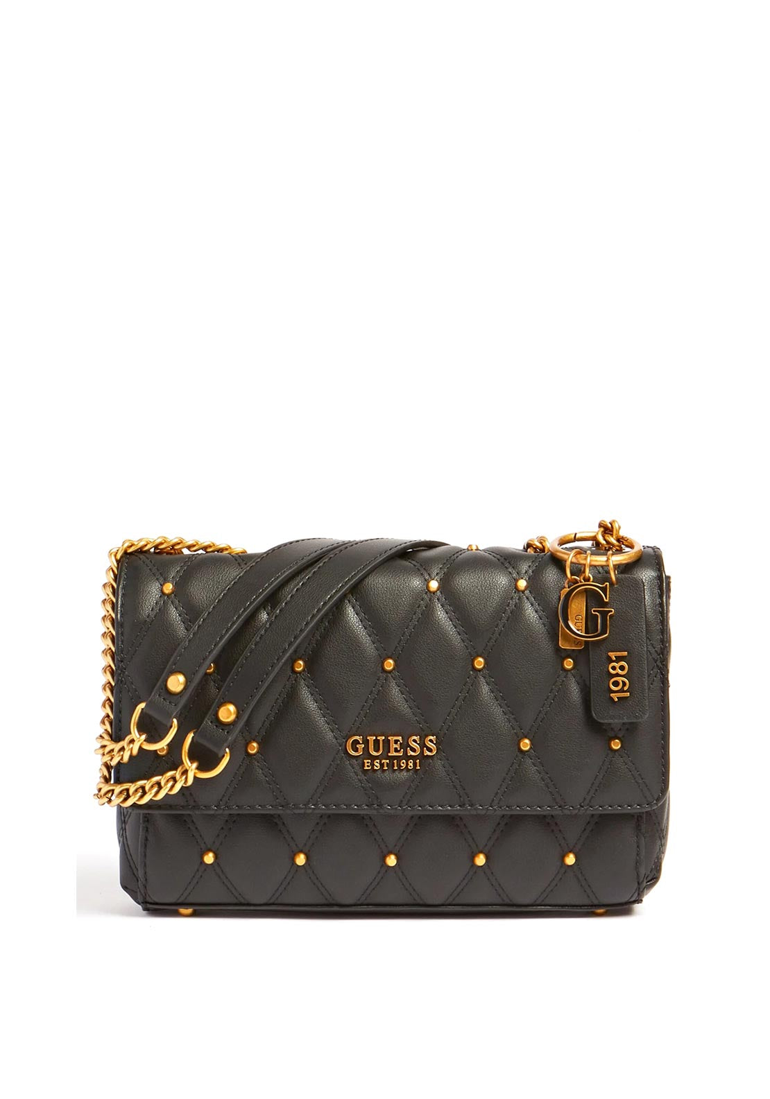 Guess Triana Studded Crossbody Bag, Black - Main Image