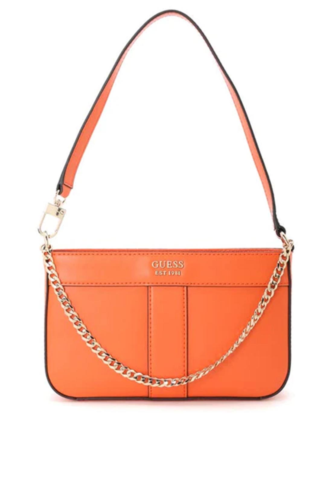 Guess Katey Mini Top Zipped Shoulder Bag, Orange McElhinneys