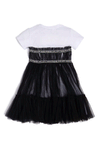 Guess Tulle Fabric Insert Dress, Black