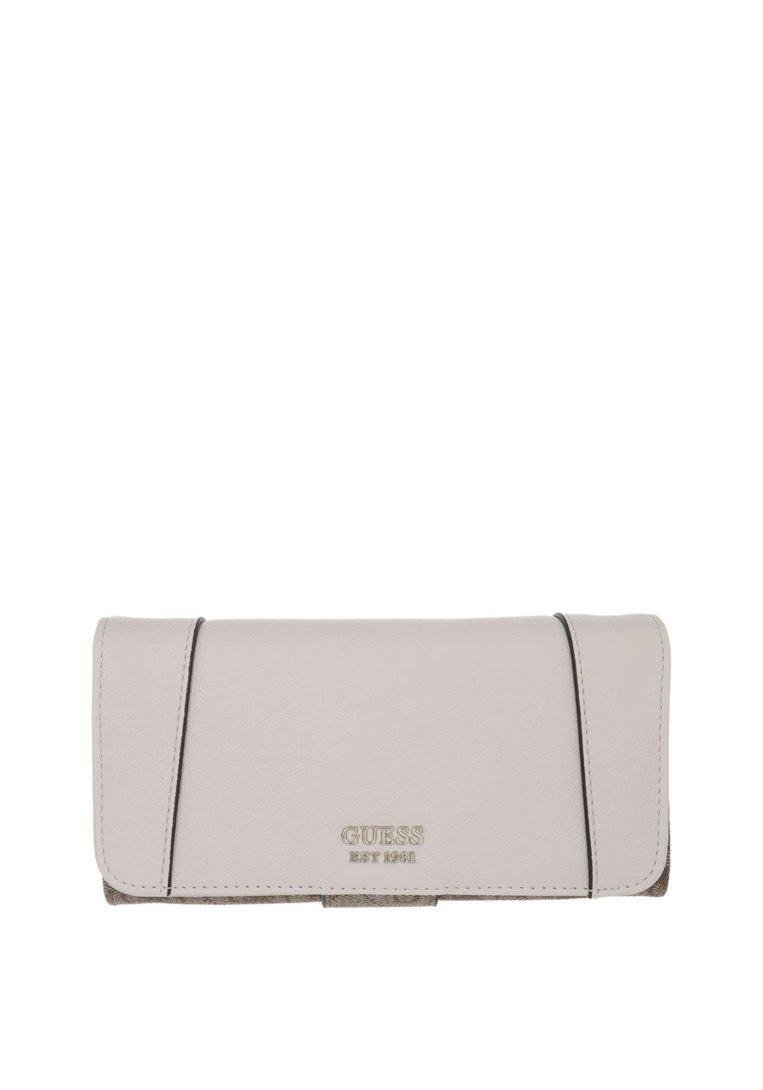 Guess Naya SLG Large Fold Down Wallet, Stone Latte