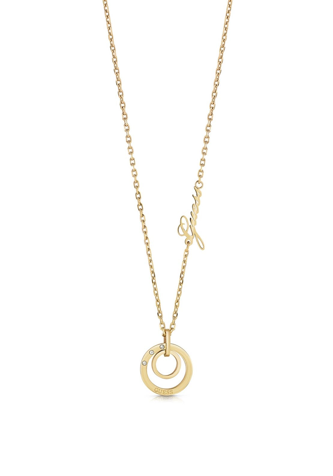 Guess Eternal Circles Necklace, Gold