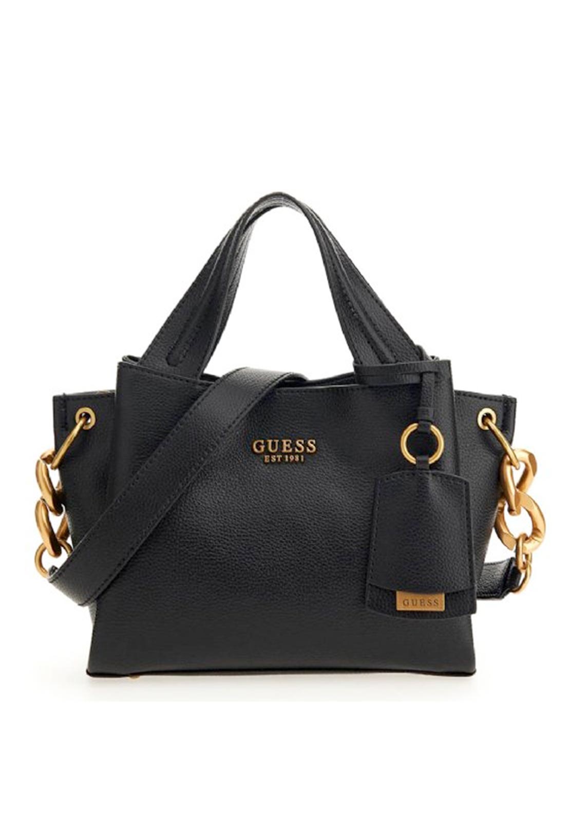 Guess Zed Pebbled Carryall, Black - McElhinneys