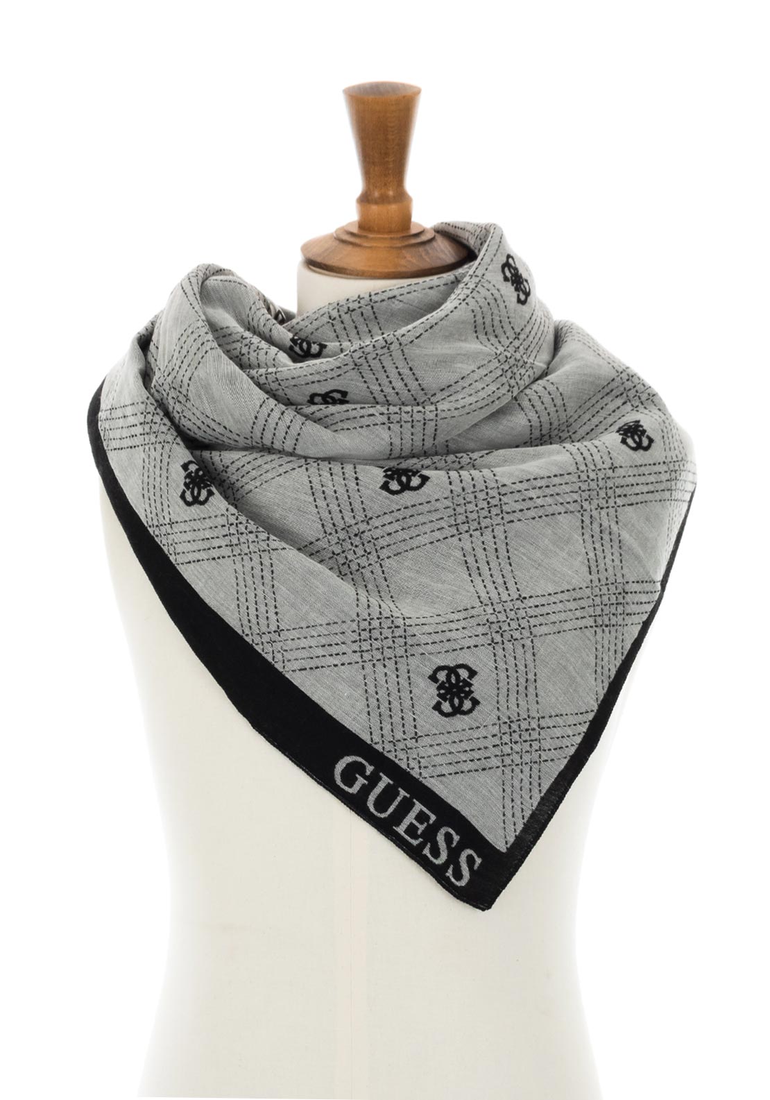 Scarf Guess Sciarpe Guess Logo Print Scarf, Black McElhinneys