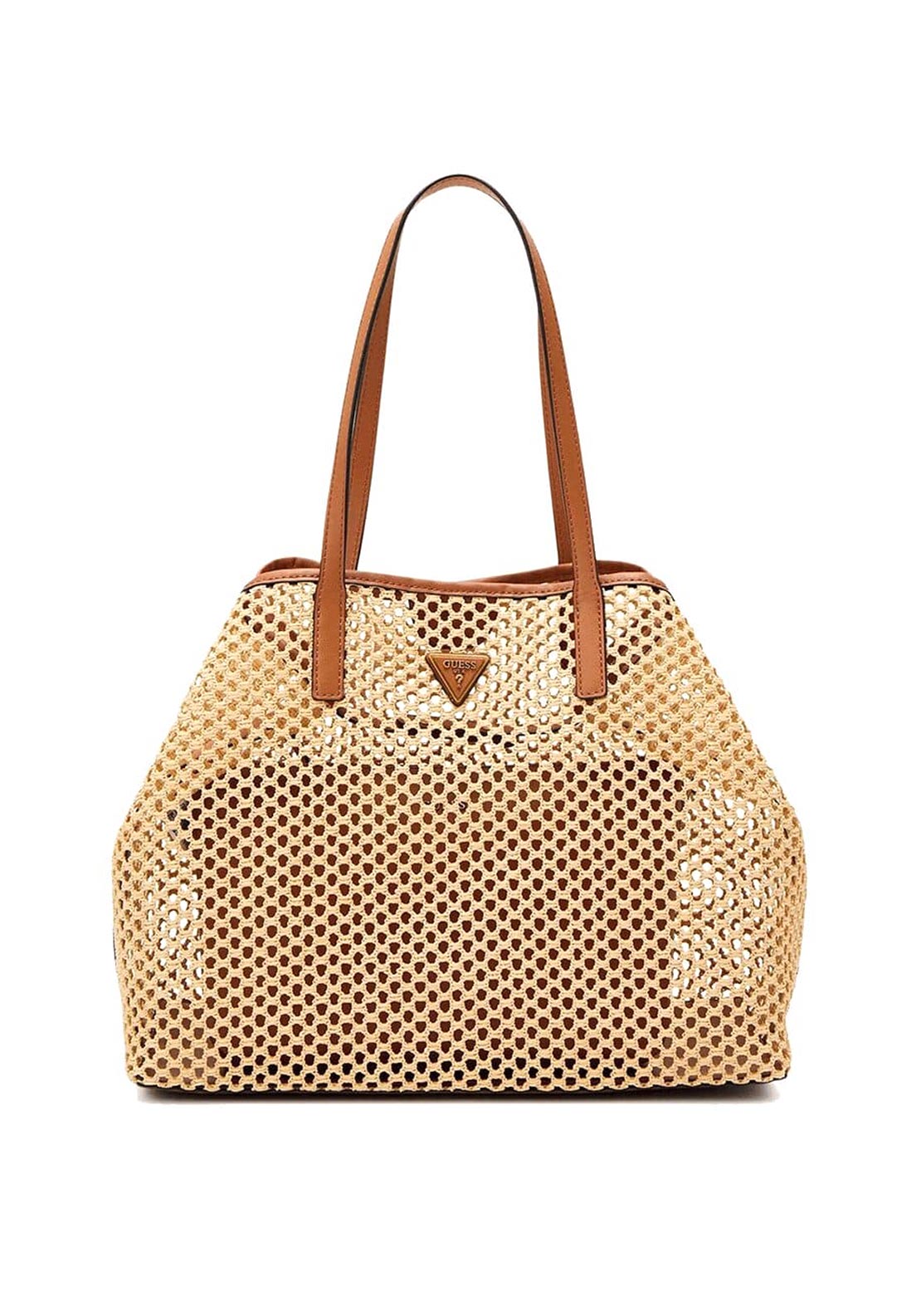 Guess Vikky Woven Shopper Bag, Cognac