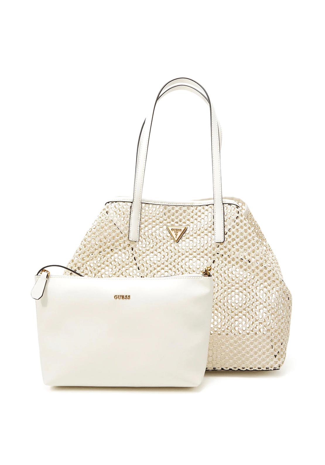 Guess Vikky Woven Shopper Bag, Ivory